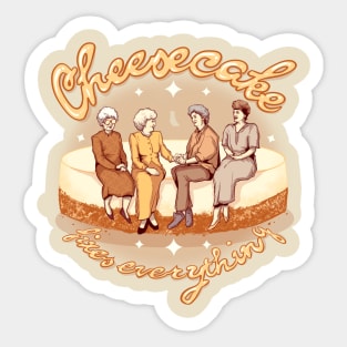 Cheesecake Fixes Everything Sticker